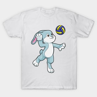 Rabbit at Sports with Volleyball T-Shirt